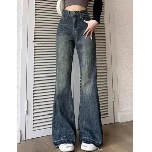 Celana jeans highwaist flare wanita